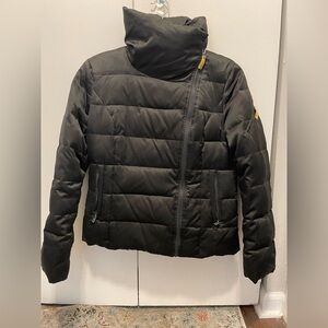 Marc New York Black Asymmetric Zip Puffer Jacket